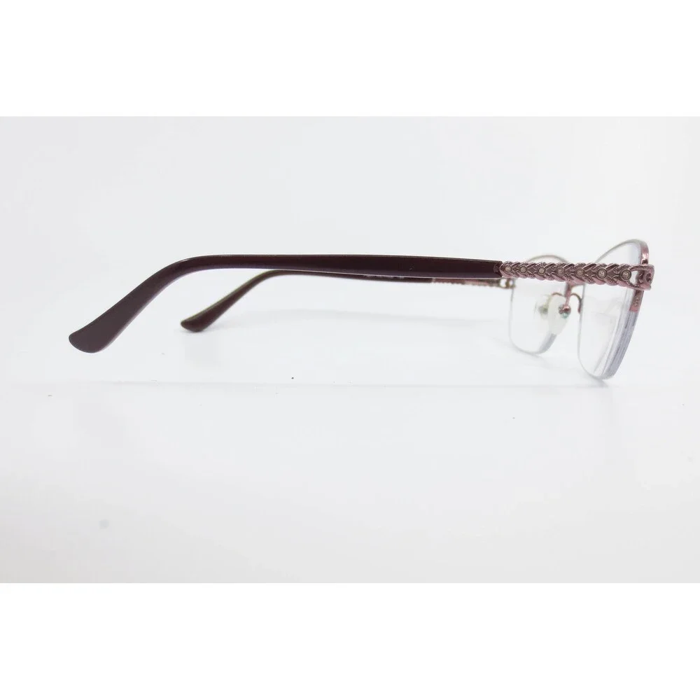 Port Royale Tess C2 Burgundy Semi Rimless Eyeglass Frames 51-18-135